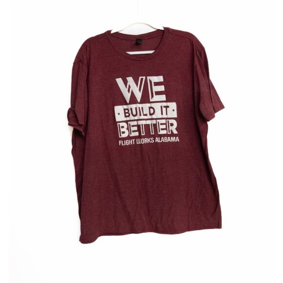 Very Important Tee Mens Red White Polycotton T-Shirt We Build It Better 2XL - Picture 1 of 8
